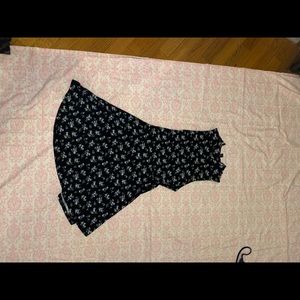 Black with bluish flowers dress